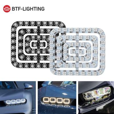 WS2812B RGB LED Panel Light 62 LEDs Pixels Digital Screen Car Lighting DIY Design Individually Addressable Full Color 5V LED Strip Lighting