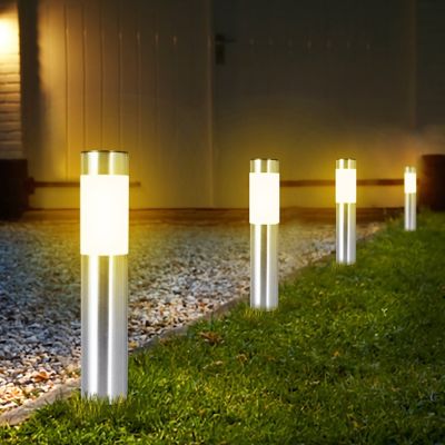 1/2/4 Pack Solar Garden Pathway Lights Outdoor LED Lighting Ground Plug Bollard Light for Patio  Gardens  Pathways Lawn Yard Power Points  Switches Sa