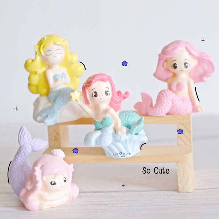 little-mermaid-ตุ๊กตาเงือกน้อยเรซิ่น-4-แบบ-ตุ๊กตาเรซิ่นจิ๋วจัดสวนถาด