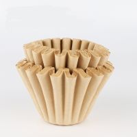 ✆✒ FeiC 50pcs Basket Coffee Filters for 1-4cups No bleach environmental filter paper Natural Brown for drip coffee for barista