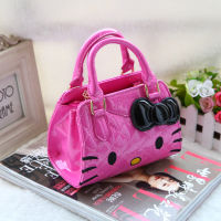 TOP☆Kitty Cat Girls Cross Body Handbag Korean Cartoon Kt Bowknot Childrens Bag Girl Hand Fashion Cute Hand-held One-shoulder Lady 883