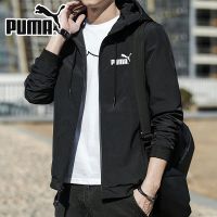 [ร้อน] PUMA แจ็คเก็ตของผู้ชายแจ็คเก็ตกันน้ำเกาหลีสีเขียวทหารแจ็คเก็ตแจ็คเก็ตกลางแจ้งเสื้อกันหนาวผู้ชายแจ็คเก็ตแขนยาวคุณภาพดี