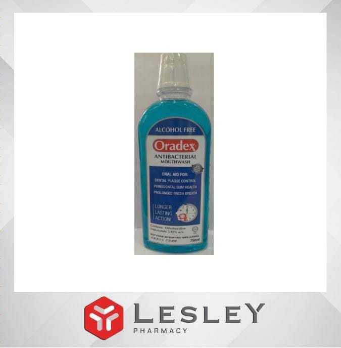 Oradex Antibacterial Mouthwash 750ml Lazada