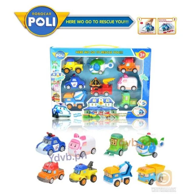 Mertan Robocar Poli 8 in 1 Pullback Car FunHouse | Lazada PH