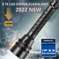 0LM New Profession Diving Flashlight L2 IPX8 Underwater Scuba Diving Lanterna 300 Meter Dive Lamp by 18650 With Hand Rope