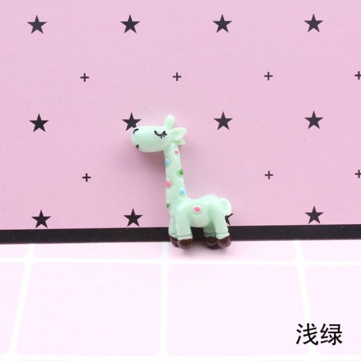 5pcs-art-supply-diy-craft-scrapbooking-cute-cabochon-resin-giraffe-flatback-miniature
