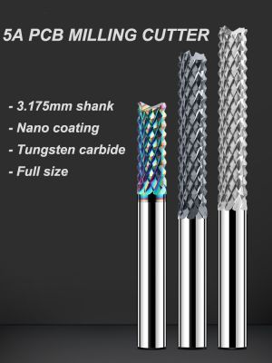 10pc 5A เครื่องตัดข้าวโพด Frezy CNC Router Bit Carbide End Mill 3.175mm แกะสลักสตรอเบอร์รี่ PCB สําหรับไม้คาร์บอนไฟเบอร์ fresa