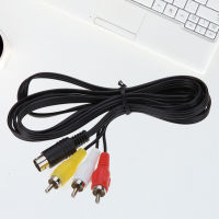 3RCA 1.8 m 9 PIN Audio Video ด้วยสายเคเบิลสำหรับ Sega Genesis 2หรือ3R