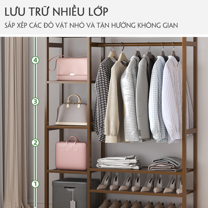 TỦ NHỰA LẮP GHÉP 6 Ô MÀU CHUỐI | HK.SMART SHOP