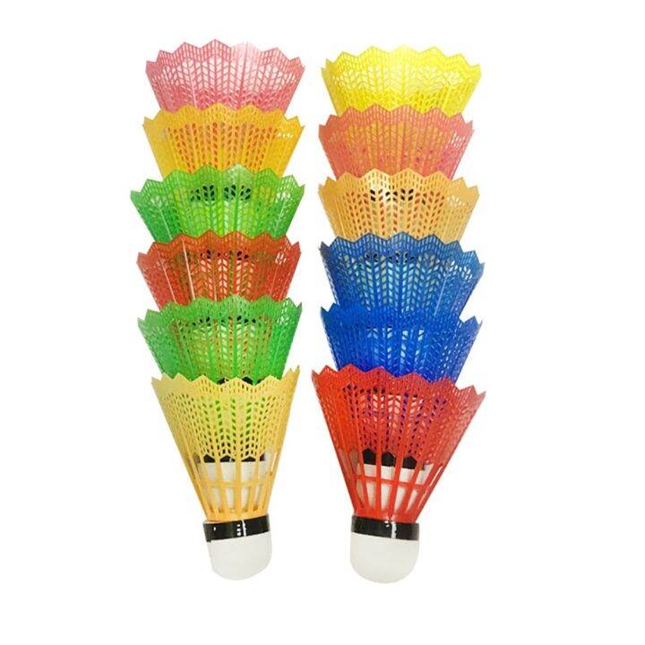 12pcs-colorful-badminton-balls-portable-indoor-outdoor-sport-training-game-flying-stability-durable-balls-nylon-shuttlecocks