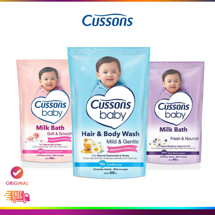 Cussons Baby Milk Bath Hair & Body Wash 400ml Lazada Indonesia