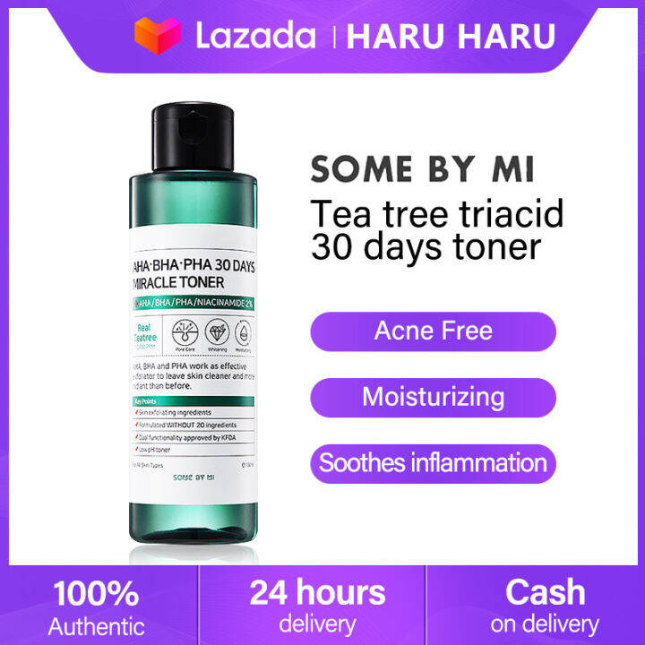 SOME BY MI AHA BHA PHA 30 Days Miracle Toner 150ml Antiacne Facial Toner Serum Blackheads