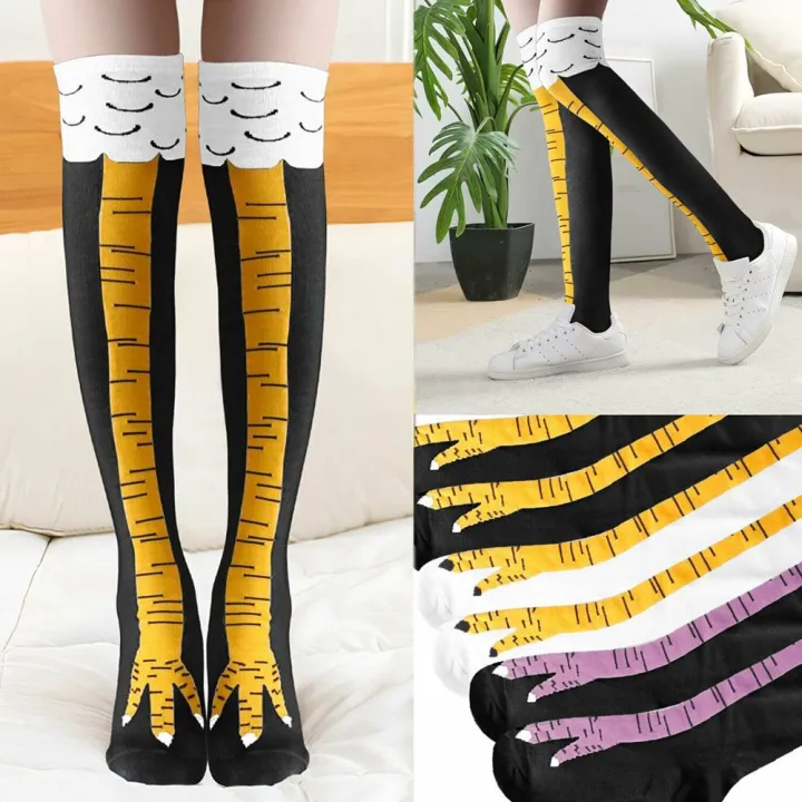 Buy Crazy Funny Chicken Legs Knee-High Novelty Socks Funny Gifts Fitness  Deadlift Athletic Gym Animal Cartoon Cosplay Halloween At Affordable Prices  — Free Shipping, Real Reviews With Photos — Joom | Funny