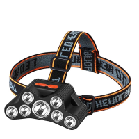 ไฟฉายคาดหัว 7 LED 10000W ส่องไกลถึง5KM Headlamp ไฟฉายคาดหัว led ชาร์จได้ ไฟฉาย ไฟฉายแรงสูงหลอด แบตอึด ไฟฉายคาดหัวกันน้ำได ไฟคาดหัว ไฟฉายคาดหัวกันน้ำ Headlamp Rechargeable  ไฟฉายคาดหัวแรงสูงส่องไกล