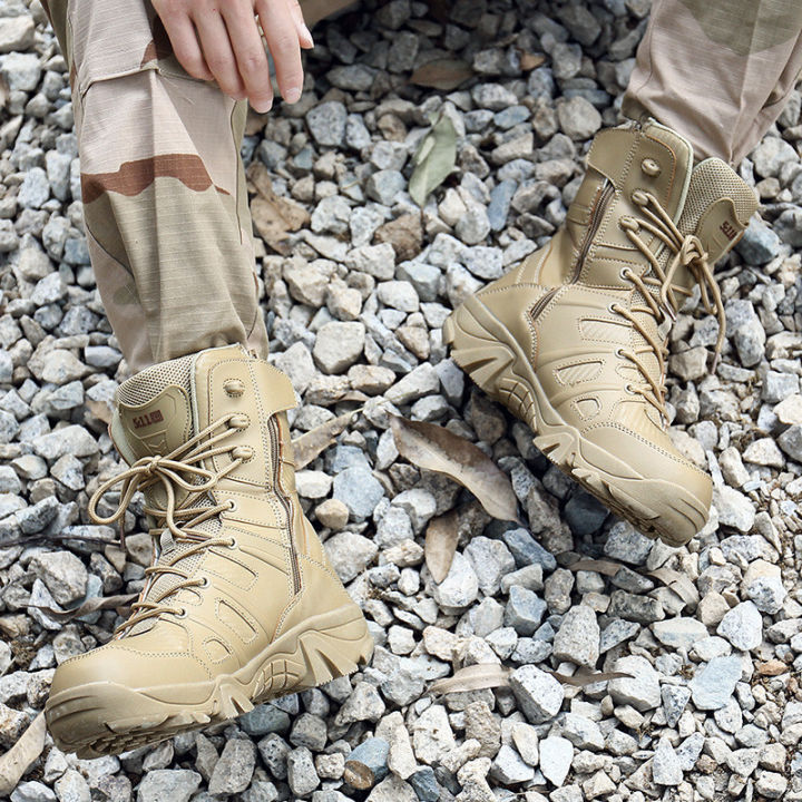 รองเท้าเดินป่ามืออาชีพ-combat-boots-military-ยุทธวิธี-combat-boots-รองเท้าทหารสำหรับชาย-รองเท้าทหาร-men-boots-combat-boots-men-กันน้ำกลางแจ้งเดินป่ารถจักรยานยนต์รองเท้าหนังแท้สีดำกลางแจ้งทหารรองเท้าผู