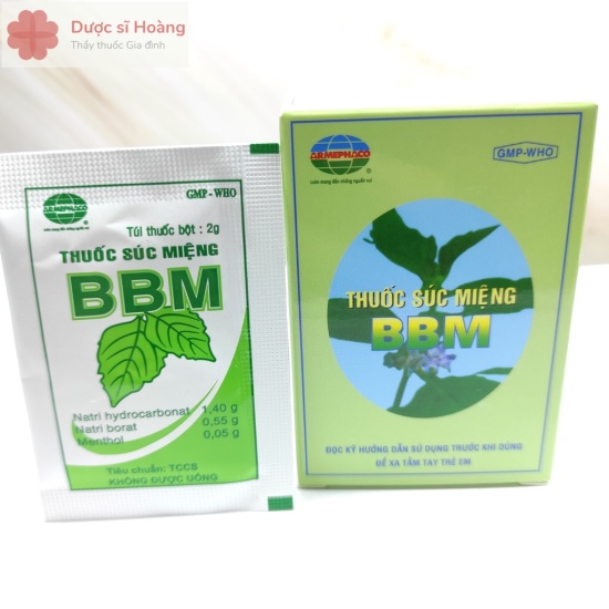 Túi bột súc miệng bbm - hộp 12 gói x 2g - ảnh sản phẩm 1