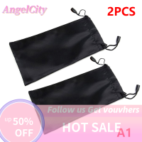 ?AngelCity กระเป๋าใส่แว่นกันแดดกันน้ำ2 5ชิ้น, กระเป๋าไมโครไฟเบอร์กันฝุ่นกระเป๋าใส่แว่นตาแบบพกพา