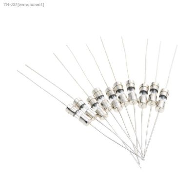 ┇◇☃ 10PCS Slow Blow 3.6x10 Glass Tube Fuse 250V 0.5A 1A 1.5A 2A 3A 3.15A 4A 5A 6.3A 8A 10A 15A With Pin 3.6x10mm