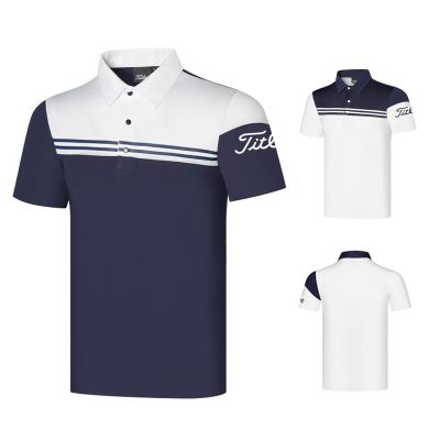 ฮูดดี้☃❃ J.L INDEBER Titleist Golf Shirt MARK LONA PG Summer Men S Short Sleeve T-Shirt Outdoor Stretch Breathable Jacket Quick-Drying Moisture Absorption Perspiration Polo Shirt