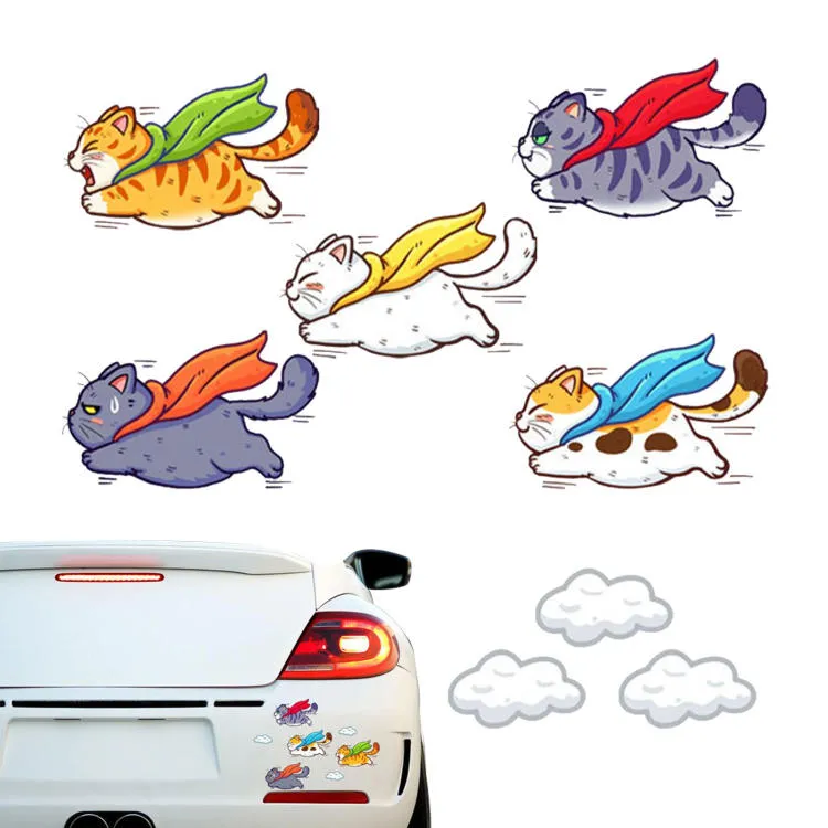 Cat Car Stickers Flying Cat Cartoon Pattern Stickers Cat Decals Car Decorations Bumper Stickers Car Accessories Decor for Men Women elegantly | Cat Car Stickers Flying Cat Cartoon Pattern Stickers Cat Decals Car Decorations Bumper Stickers Car Accessories Decor for Men Women elegantly |