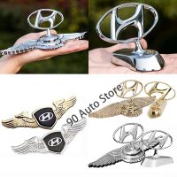 NEW Metal Car Front Hood Bonnet Sticker Auto Angle Wings Emblem Badge for Hyundai Sonata IX35 I20 Azera ting