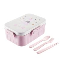 ☼✽ Wheat Straw Children Lunchbox Reusable Food Container Case Cartoon Japanese Bento Box Child Lunch Box For Kids Microwavable