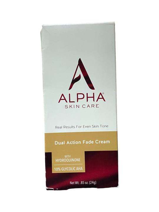 Alpha Skin Care Dual Action Fade Cream 10 Glycolic AHA with Hydroquinone 24g EXP 03/2024