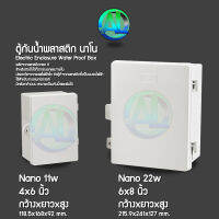 Nano ตู้ พลาสติกกันนำ้ นาโน Nano -11W, Nano -22W สีขาว Electric Enclosure Water Proof Box