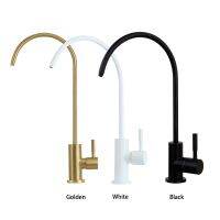 ☃ Golden luxury kitchen faucet black pure water drinking tap filter white color kitchen faucets