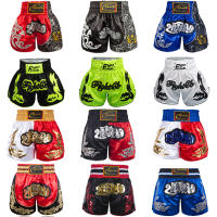 Muay Thai Mens Shorts Professional MMA Boxing Comition Training Shorts Embroidery Kickboxing Sanda Grappling Sparring Pants