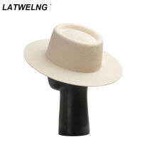 2021 Ring Top Fedroa Hats For Women 100 Wool White Wedding Hats Fashion Party Hat Autumn Winter Warm Hats Wholesale Dropshipp