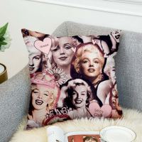 (All in stock, double-sided printing)    Marilyn Monroe pillowcase polyester decorative throw pillowcase -3   (Free personalized design, please contact the seller if needed)