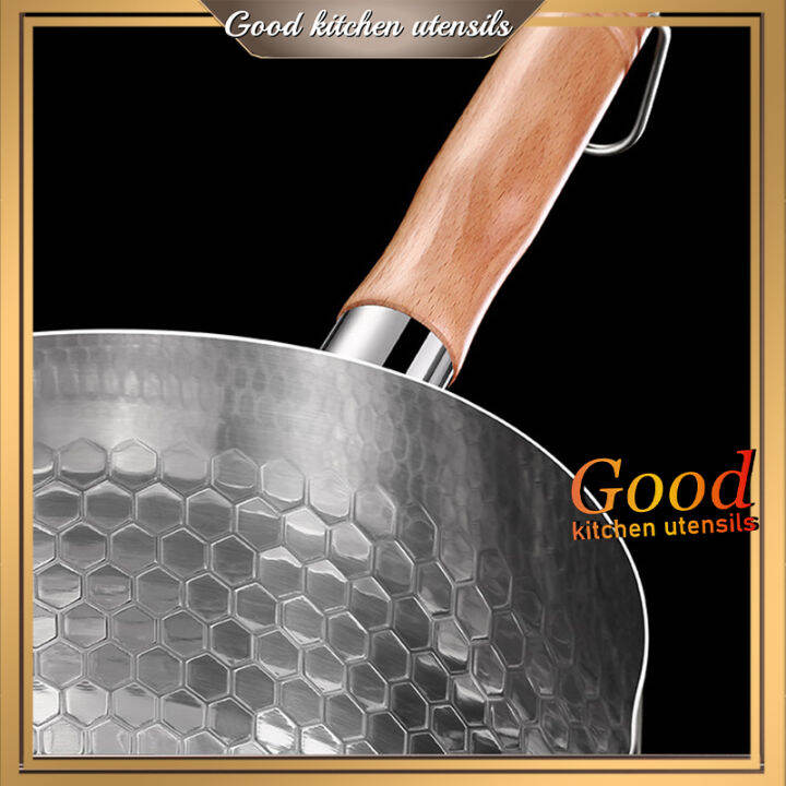 good-kitchen-tool-pot-18cm-หม้อนมเล็ก-304-สแตนเลส-พร้อมตะแกรงนึ่ง-บะหมี่ต้มสไตล์ญี่ปุ่น-อาหารเสริม-นมร้อน