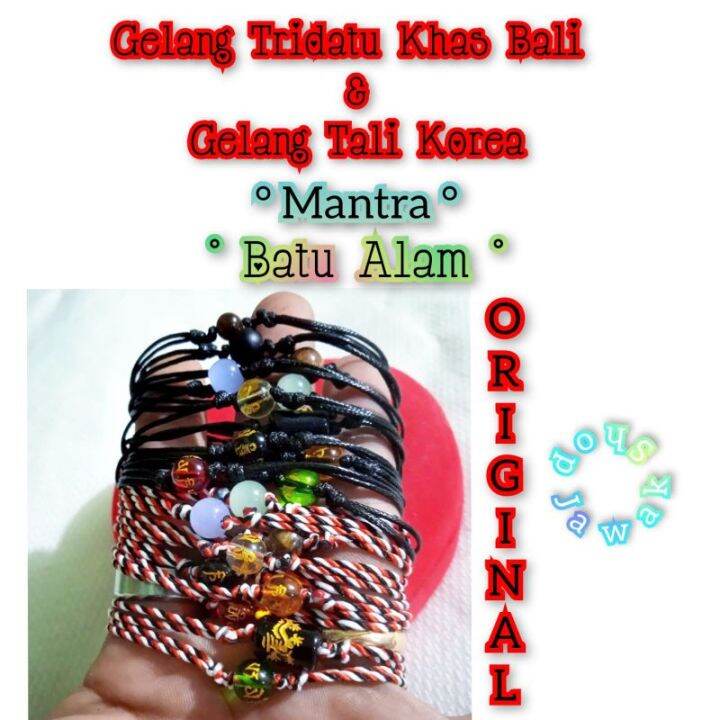 GELANG TRIDATU KHAS BALI BATU ALAM MANTRA