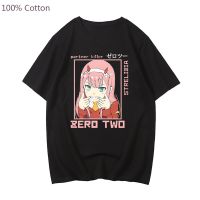 Darling In The Franxx Shirt Anime Character Zero Two Beautiful Tshirt Print Ulzzang Y2K Vintage Gildan