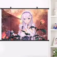 Anime Azur Lane  akagi  kaga Otaku Poster Wall Scroll Home Decor Gift