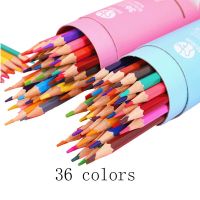 Student painting color lead erasable 24 colors 48 colors childrens art drawing sketch brush barrel colored pencils Drawing Drafting