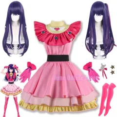 Anime Oshi No Ko Cosplay Ai Hoshino Ruby Akuamarin Arima Kana Costume Wig  Pink Lolita Dress Stage Skirt Halloween Party Outfit