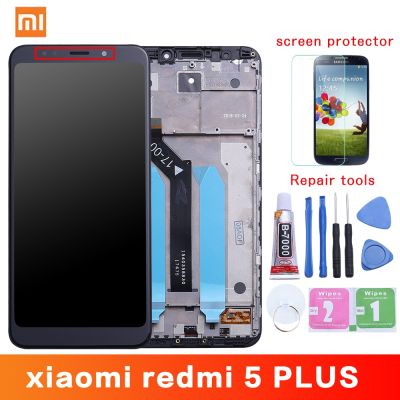 สำหรับ Xiaomi Redmi 5 Plus กรอบหน้าจอแอลซีดี10หน้าจอสัมผัส Redmi5บวกดิจิไทเซอร์จอแอลซีดีอะไหล่ซ่อมอะไหล่