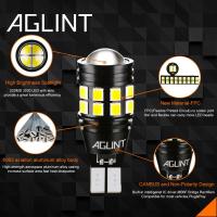 AGLINT 2PCS LED รถหลอดไฟ921 912 T15 T16 W16W CANBUS ข้อผิดพลาดฟรีอลูมิเนียมที่จอดรถสำรองหางย้อนกลับ Xenon สีขาว12-24V