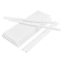 100 Pieces Plastic White Cake Dowel Rods for Tiered Cake Construction and Stacking (0.4 Inch Diameter 12 Inch Length)