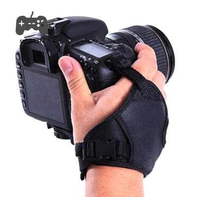 หนัง PU สีดำคุณภาพสูง SEJUE4373สำหรับสายรัดข้อมือสายคล้องมือกล้องถ่ายรูปมือจับที่ไม่ใช่สายคล้องกล้องสำหรับกล้อง