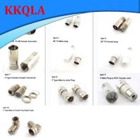 KKQLA Store 2x TV  RF F female Male to RF Coax F female Plug adapter Connector Socket Terminal Converter video For Antennas Coaxial Aerial