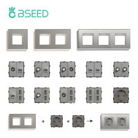 BSEED EU แผงกระจกและซ็อกเก็ต USB ทีวี ST CAT5 อินเทอร์เน็ต RJ45 คีย์ฟังก์ชันเต้ารับไฟฟ้า DIY ชุดค่าผสมฟรี-Cgefeng