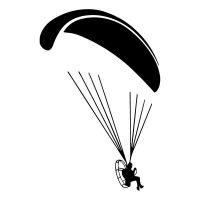 【cw】 Car Sticker Paramotor Flyer Paramotorist Motorparaplan Fashion Decorative Car Sticker PVC Car Sticker Black/White18cmx12cm