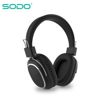 SODO 1004 Wireless Headphone Foldable Bluetooth-compatible 5.0 Stereo Headset Wired Wireless Headphones with Mic Support TF Card