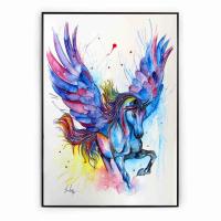 Colorful Unicorn Watercolor Canvas Art Print Painting Poster Wall Pictures For Room Home Decorative Bedroom Decor No Frame