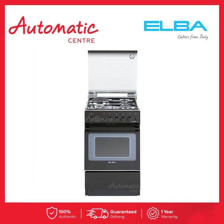 Elba E5531 FG2 BK 50cm Cooking Range with 3 Gas + 1 Hotplate and 38L