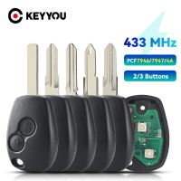 KEYYOU กุญแจรถยนต์รีโมทสำหรับเรโนลด์ดัสเตอร์ Modus Clio 3 Twingo DACIA Logan Sandero Kangoo 433Mhz PCF7947ชิป PCF7946