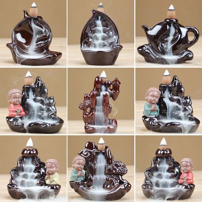 Ceramic Burner Backflow Cone Cense Holder Home Decor Aromatherapy Stove Ornaments Buddhist Living Room Burner
